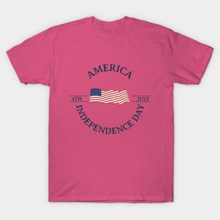 America Independence Day. July 4. American flag T-Shirt